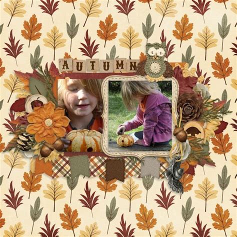 Layout Using {autumn Woods} Digital Scrapbook Kit By Cathyk Designs