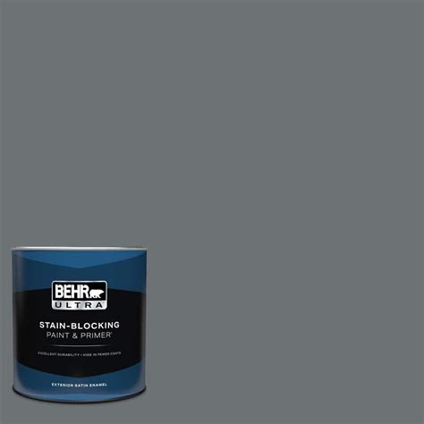 BEHR ULTRA 1 Qt MQ5 28 Dawn Gray Satin Enamel Exterior Paint Primer