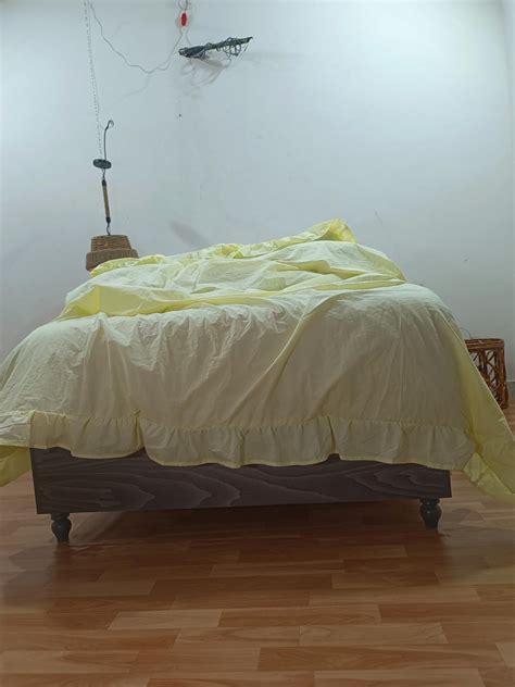 3 Pcs Ruffle Yellow Pastel Cotton Duvet Cover Custard Boho Bedding Duvet Cover Uo Bedding Washed