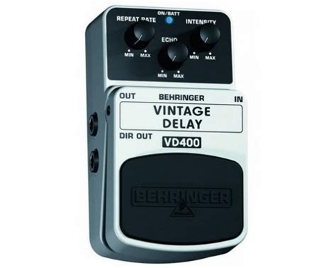 BEHRINGER VD400 VINTAGE DELAY PEDALE EFFETTO ECO 300MS INTENSITY REPEAT ...