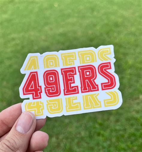 49ers Inspired Sticker Football Sticker Decal - Etsy