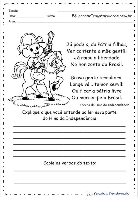 Um Texto Sobre A Independência Do Brasil Texto Exemplo