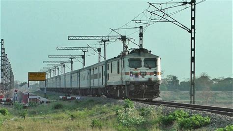 POWERFUL PASSENGER LOCOMOTIVE WAP 7 HAULING SHATABDI EXPRESS