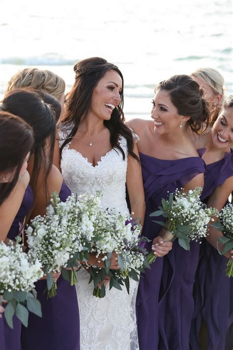 Purple #bridesmaidsdresses #beachwedding // Hilton Clearwater Beach