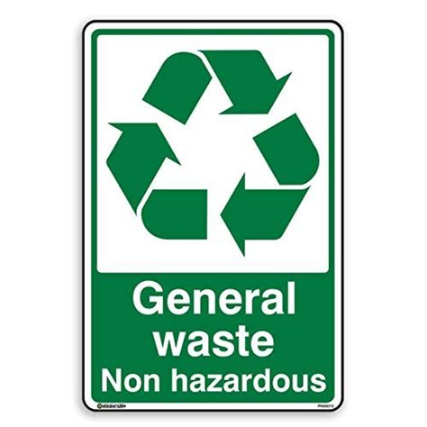 General Waste – Recycling Sign – Self Adhesive Sticker – Stickerzilla