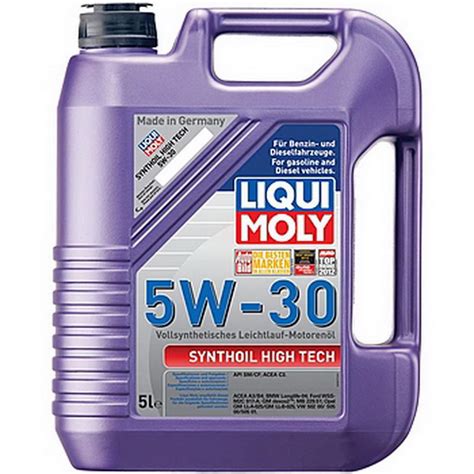 Масло в двигателе Liqui Moly 5w30 Liqui Moly Synthoil High Tech 5w30