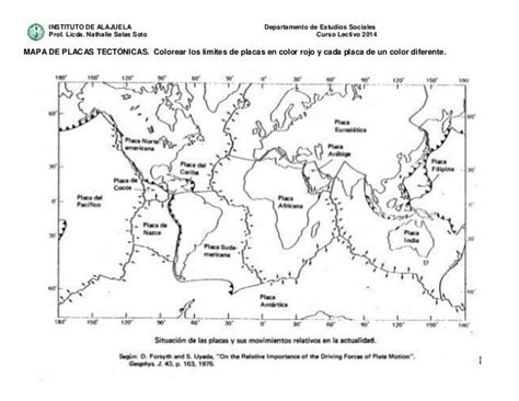 Limites Das Placas Tectonicas Para Colorir Suporte Geografico Images