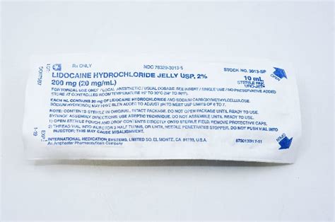 International Medication Lidocaine Hydrochloride Jelly Usp 2 10ml Imedsales