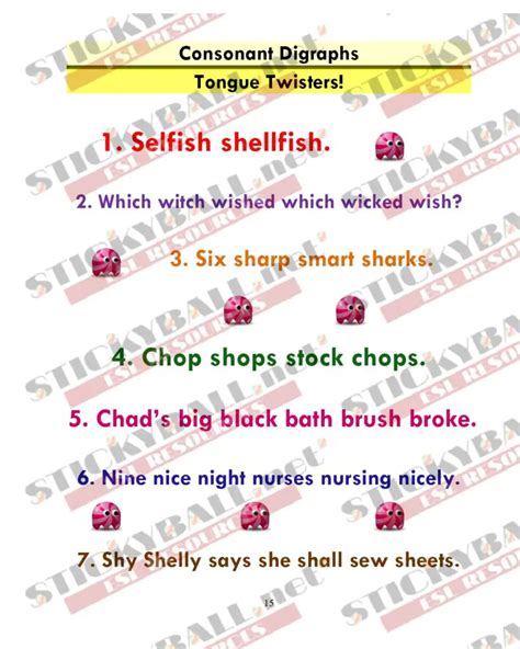 Phonics Monster Book Consonant Blends Digraphs Stickyball Esl