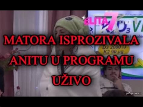 Elita Matora Srozala Anitu U Programu U Ivo Obratila Se Njenom