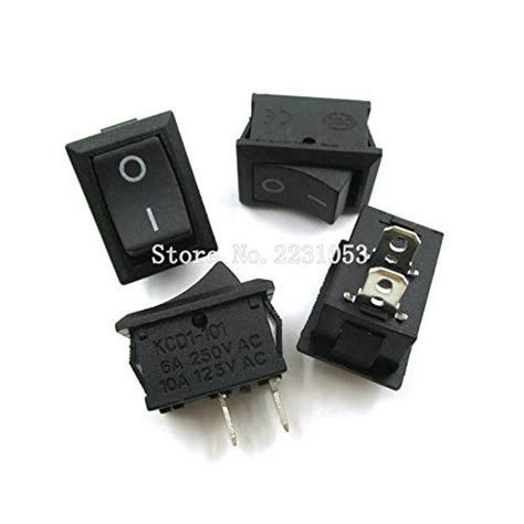 Buy Buyme 10Pcs Lot 15 21Mm 2 Pin Spst On Off Boat Rocker Switch 6A