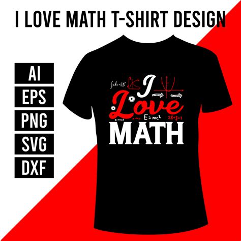 I Love Math T Shirt Design Masterbundles