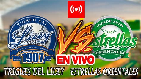 Tigueres Del Licey Hoy En Vivo Vs Estrellas Orientales Juegos De Pelota