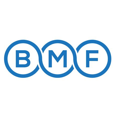 diseño de logotipo de letra bmf sobre fondo blanco concepto de