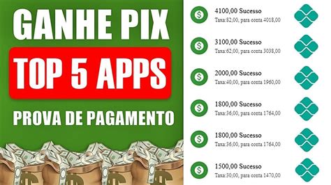 4 APLICATIVOS QUE PAGAM VIA PIX Como Ganhar Dinheiro Na Internet