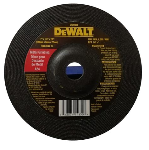 Disco Pulir Metal 7 Dewalt 1 4 X 7 8 Ref DW44850 DW54850 Grupo VID