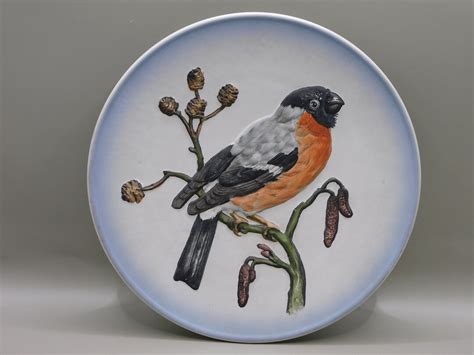 Goebel Wildlife Series Bullfinch Limited Edition Wall Plate Etsy Uk