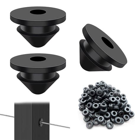 Pack Cable Railing Rubber Grommets Black Cable Railing Kit