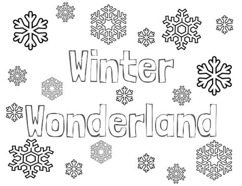 Printable winter Wonderland Snowflake Coloring | Etsy