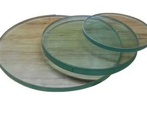 Transparent Mm To Mm Round Toughened Glass Size Mm Diameter