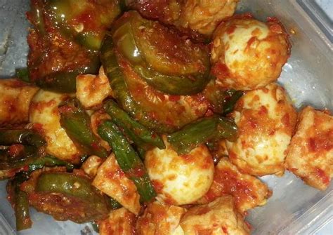 Resep Balado Telur Puyuh Campur Kacang Panjang Terong Dan Tahu Oleh