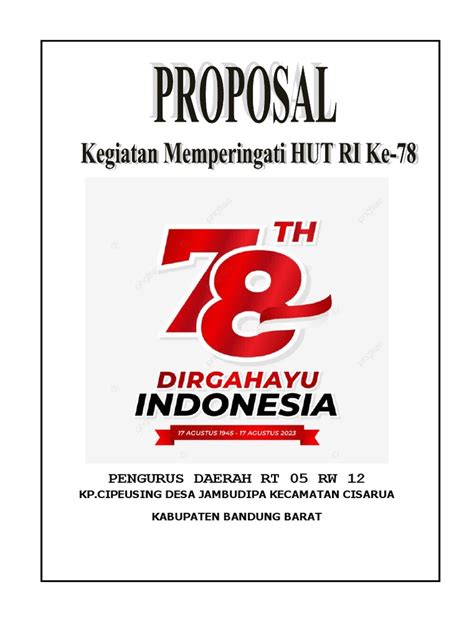 Proposal Hut Ri Ke 78 Pdf