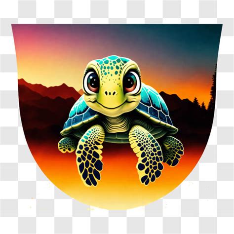 Download Flying Turtle Cartoon Illustration PNG Online - Creative Fabrica