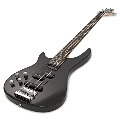 Chicago Left Handed Bass Guitar By Gear4music Black B Stock At