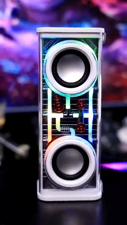 Cyberpunk Bluetooth Speaker W Double Subwoofer Music Speaker Rgb Led