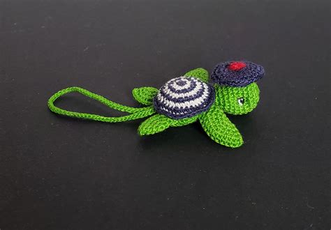 Tortue De Mer Miniature Petit Marin Amigurumi Avec Attache Pour Porte