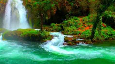 Calming Turquoise River And Waterfall Relaxing Nature Sounds 10