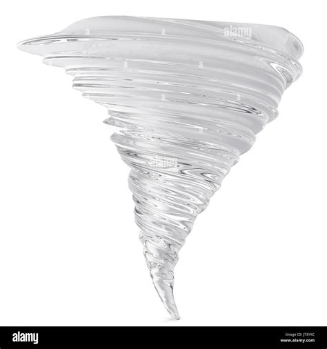 Realistic tornado swirl isolated on white background. 3D rendering ...