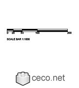 Autocad drawing scale bar 1:500 dwg dxf