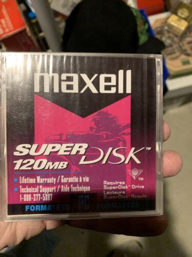 Maxell 120mb Superdisk Super Disk Dos Formatted Sealed New Ls120 Ls 120 Imation Ebay