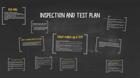 INSPECTION AND TEST PLAN By Anna Curran On Prezi