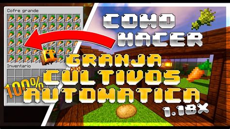 Como hacer una granja de CULTIVOS AUTOMATICA en minecraft FÁCIL 100