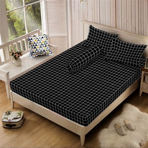 Jual Sprei X Aesthetic Korea Kotak Hitam Putih Seprei Homemade