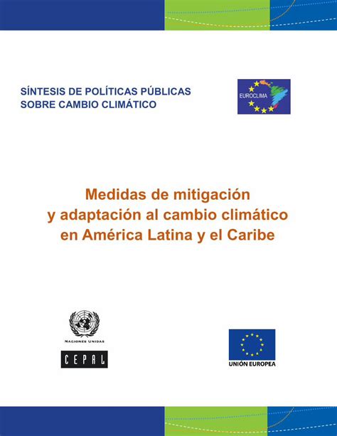 PDF Medidas de mitigación y adaptación al cambio climático en