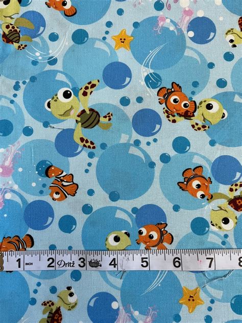 Finding Nemo Fabric Squirt Nemo Fabric Quilting Cotton Fabric Etsy