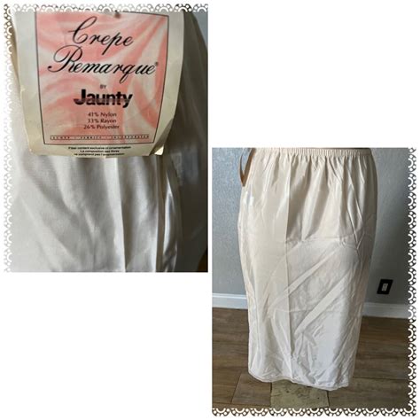 Vintage Crepe Remarque By Jaunty Half Slip Sm Nwts… Gem