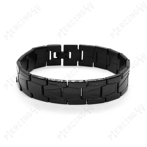 Black Steel Bracelet Hotsell Aikicai Org