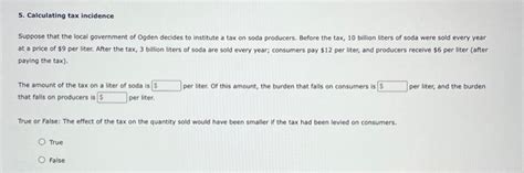 Solved Calculating Tax Incidence Suppose That The Local Chegg