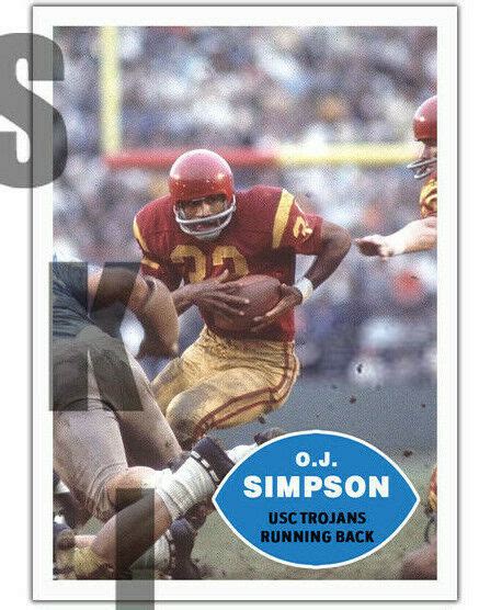 2021 STCC Collegiate Legends 9 O J Simpson USC Trojans Buffalo Bills