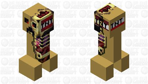 Anatomy Of A Naked Creeper Minecraft Mob Skin
