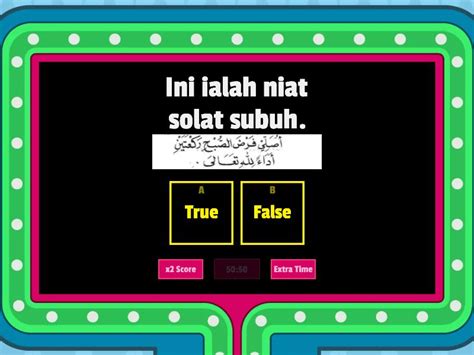 Pendidikan Islam Tahun 1 Solat Sempurna Gameshow Quiz