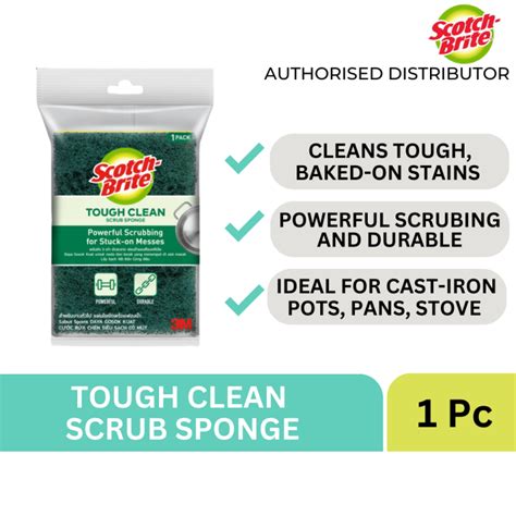 M Scotch Brite Tough Clean Scrub Sponge Heavy Duty Pc Pack Lazada