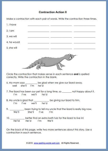 3rd Grade Fun Spelling Worksheets