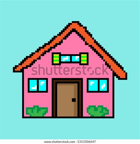 Home Pixel Art Stock Vector Royalty Free 1353306647 Shutterstock