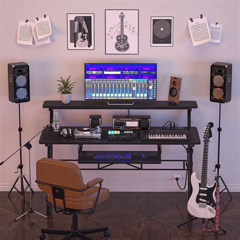 Buy Armocity 47 Music Studio Desk With Power Outlet Studio Desk For