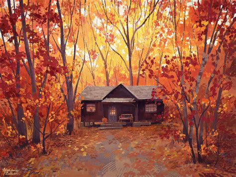 Autumn Cabin On Behance